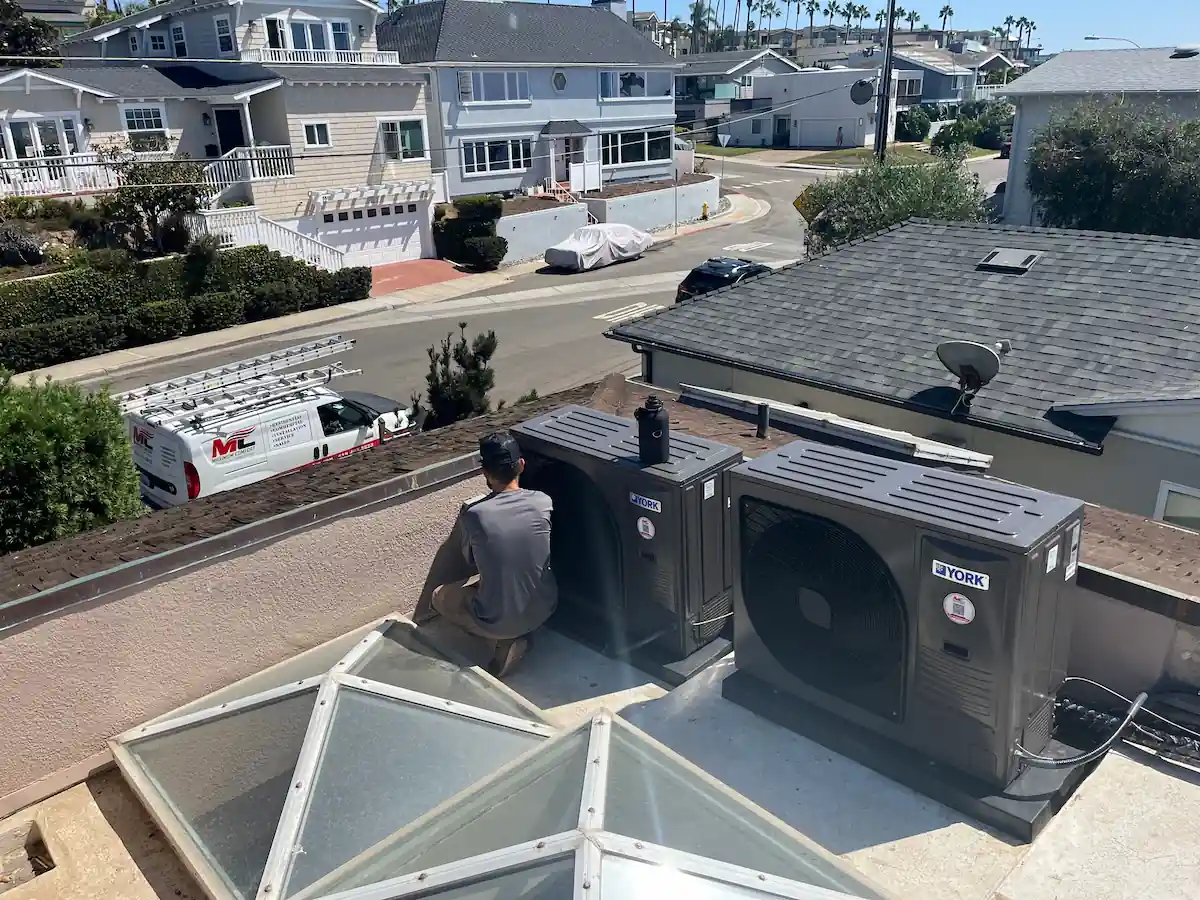 New heating and cooling equipment after Maximum Comfort's La Jolla replacement